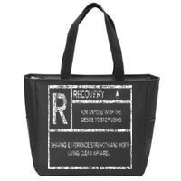 Recovery Sobriety Anniversary Sober Aa Na Zip Tote Bag
