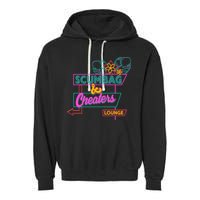 Retro Scumbag And Cheater Lounge Neon Sign Garment-Dyed Fleece Hoodie