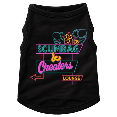 Retro Scumbag And Cheater Lounge Neon Sign Doggie Tank