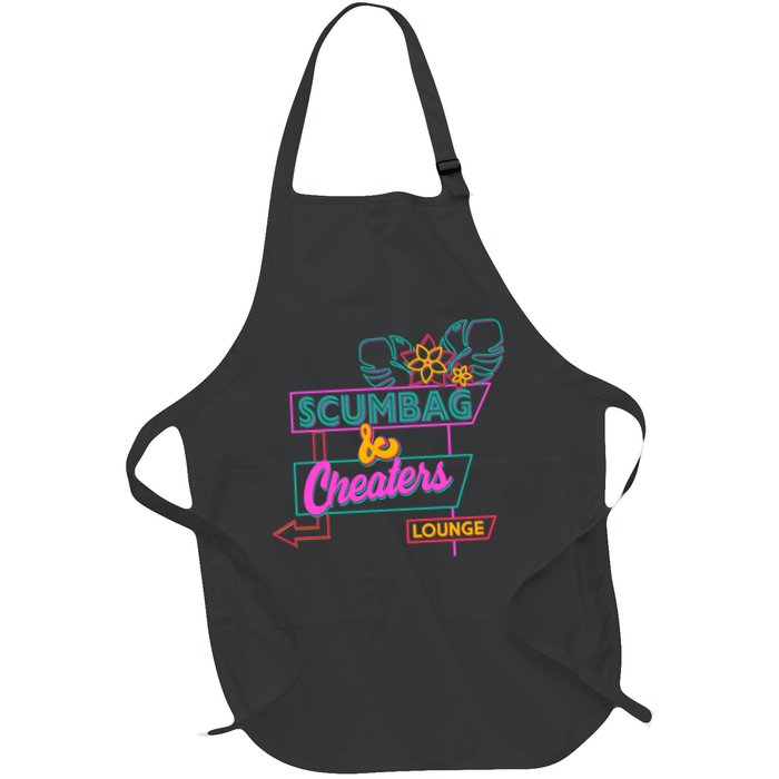 Retro Scumbag And Cheater Lounge Neon Sign Apron