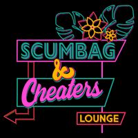 Retro Scumbag And Cheater Lounge Neon Sign Impact Tech Backpack