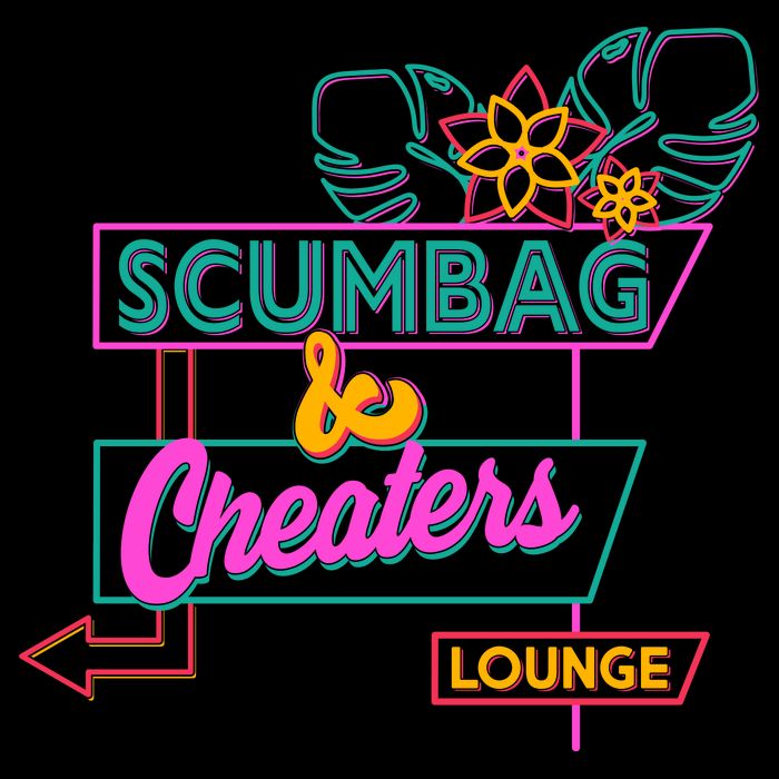 Retro Scumbag And Cheater Lounge Neon Sign Impact Tech Backpack
