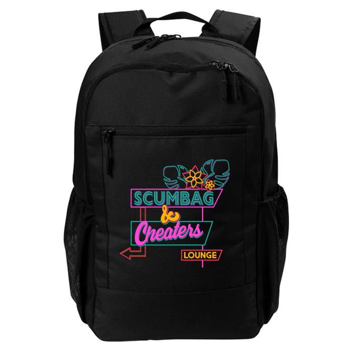 Retro Scumbag And Cheater Lounge Neon Sign Backpack