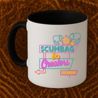 Retro Scumbag And Cheater Lounge Neon Sign Mug