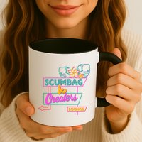 Retro Scumbag And Cheater Lounge Neon Sign Mug