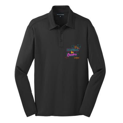 Retro Scumbag And Cheater Lounge Neon Sign Silk Touch Performance Long Sleeve Polo