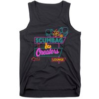 Retro Scumbag And Cheater Lounge Neon Sign Tank Top