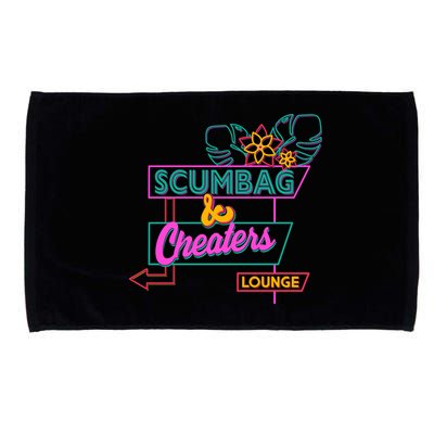 Retro Scumbag And Cheater Lounge Neon Sign Microfiber Hand Towel