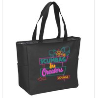 Retro Scumbag And Cheater Lounge Neon Sign Zip Tote Bag