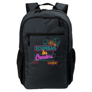 Retro Scumbag And Cheater Lounge Neon Sign Daily Commute Backpack