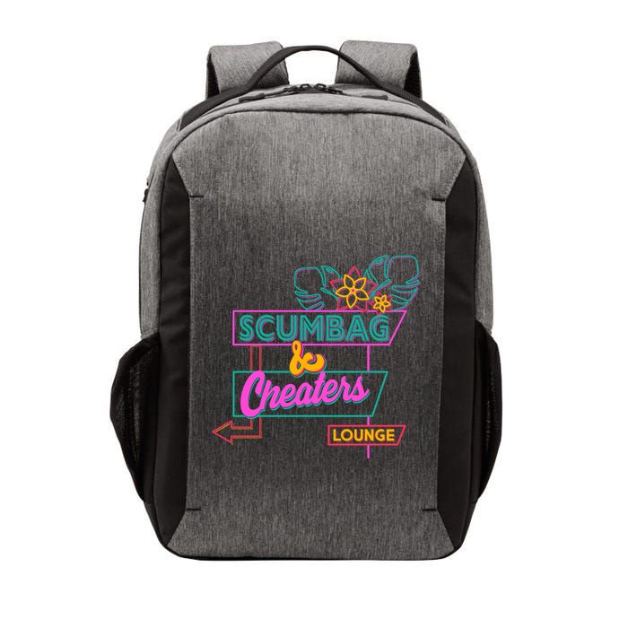 Retro Scumbag And Cheater Lounge Neon Sign Vector Backpack