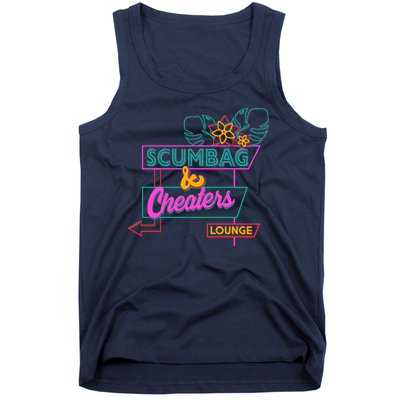 Retro Scumbag And Cheater Lounge Neon Sign Tank Top