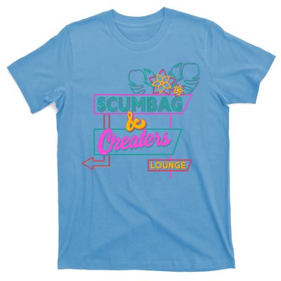 Retro Scumbag And Cheater Lounge Neon Sign T-Shirt