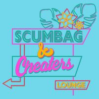 Retro Scumbag And Cheater Lounge Neon Sign Button