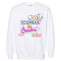 Retro Scumbag And Cheater Lounge Neon Sign Garment-Dyed Sweatshirt