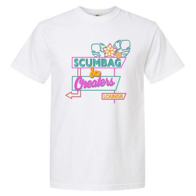 Retro Scumbag And Cheater Lounge Neon Sign Garment-Dyed Heavyweight T-Shirt