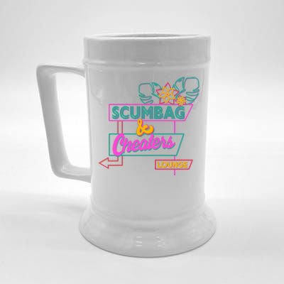 Retro Scumbag And Cheater Lounge Neon Sign Beer Stein