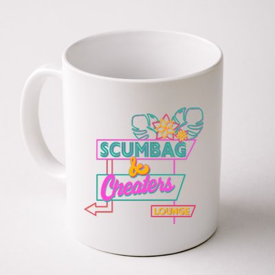 Retro Scumbag And Cheater Lounge Neon Sign Coffee Mug