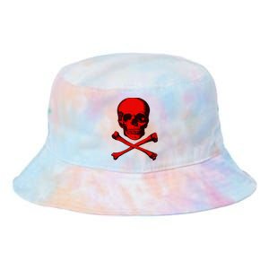 Red Skull And Crossbones Tie Dye Newport Bucket Hat