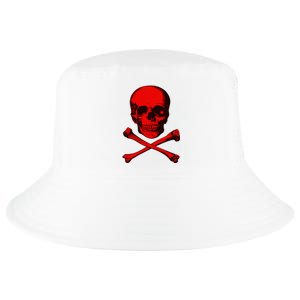 Red Skull And Crossbones Cool Comfort Performance Bucket Hat