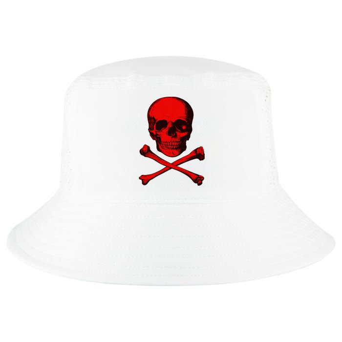 Red Skull And Crossbones Cool Comfort Performance Bucket Hat