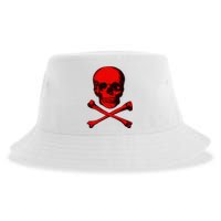 Red Skull And Crossbones Sustainable Bucket Hat