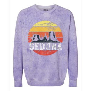 Retro Sedona Arizona Family Vacation Red Rocks Gift Colorblast Crewneck Sweatshirt