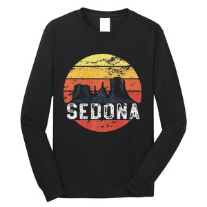 Retro Sedona Arizona Family Vacation Red Rocks Gift Long Sleeve Shirt