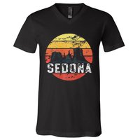 Retro Sedona Arizona Family Vacation Red Rocks Gift V-Neck T-Shirt