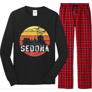 Retro Sedona Arizona Family Vacation Red Rocks Gift Long Sleeve Pajama Set