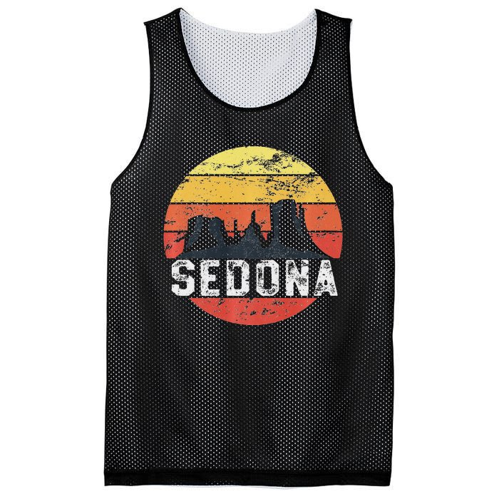 Retro Sedona Arizona Family Vacation Red Rocks Gift Mesh Reversible Basketball Jersey Tank