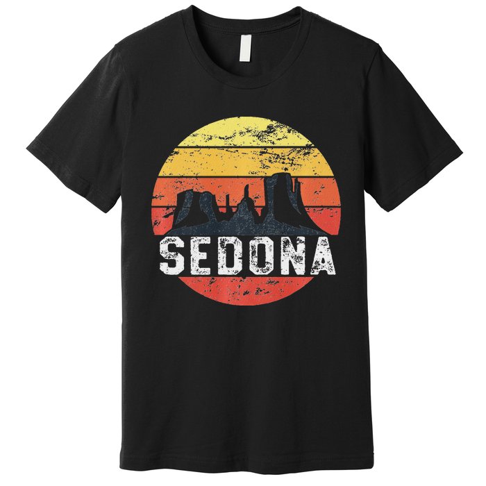 Retro Sedona Arizona Family Vacation Red Rocks Gift Premium T-Shirt