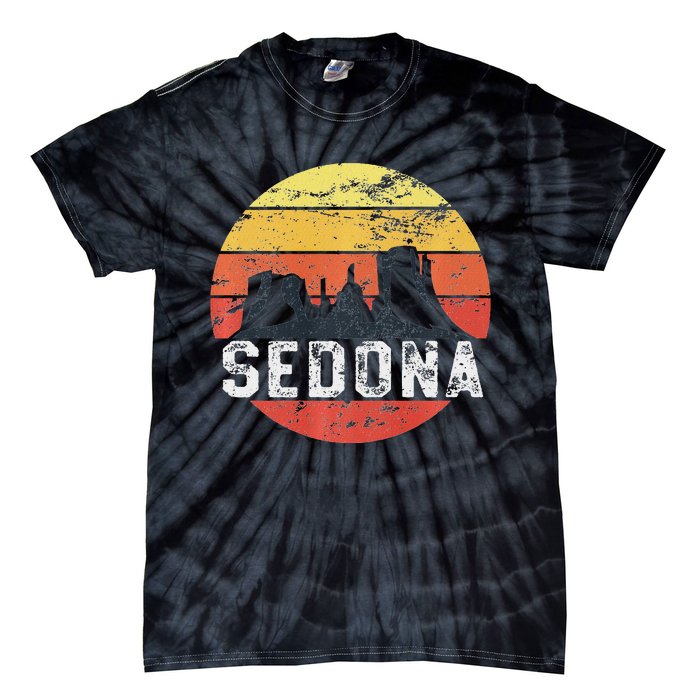 Retro Sedona Arizona Family Vacation Red Rocks Gift Tie-Dye T-Shirt