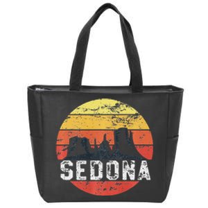 Retro Sedona Arizona Family Vacation Red Rocks Gift Zip Tote Bag