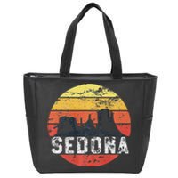 Retro Sedona Arizona Family Vacation Red Rocks Gift Zip Tote Bag