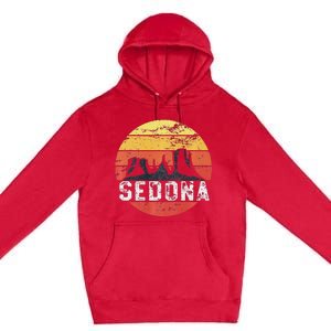 Retro Sedona Arizona Family Vacation Red Rocks Gift Premium Pullover Hoodie