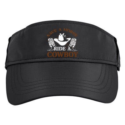 retro Save A Horse Ride A Cowboy  Adult Drive Performance Visor