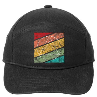 Retro Sobriety Anniversary Sober Aa Na Recovery 7-Panel Snapback Hat