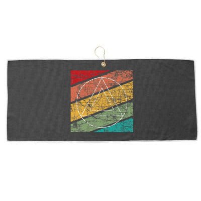 Retro Sobriety Anniversary Sober Aa Na Recovery Large Microfiber Waffle Golf Towel