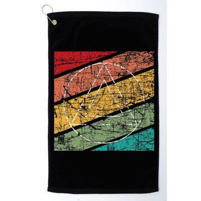 Retro Sobriety Anniversary Sober Aa Na Recovery Platinum Collection Golf Towel