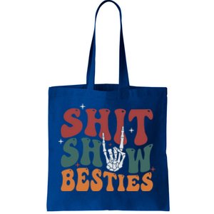 Retro Skeleton Adult Humor Shit Show Bestie Hand Cute Gift Tote Bag