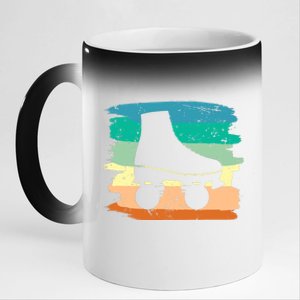 Roller Skating Art 80s Roller Derby Rollerskate 11oz Black Color Changing Mug