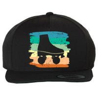 Roller Skating Art 80s Roller Derby Rollerskate Wool Snapback Cap