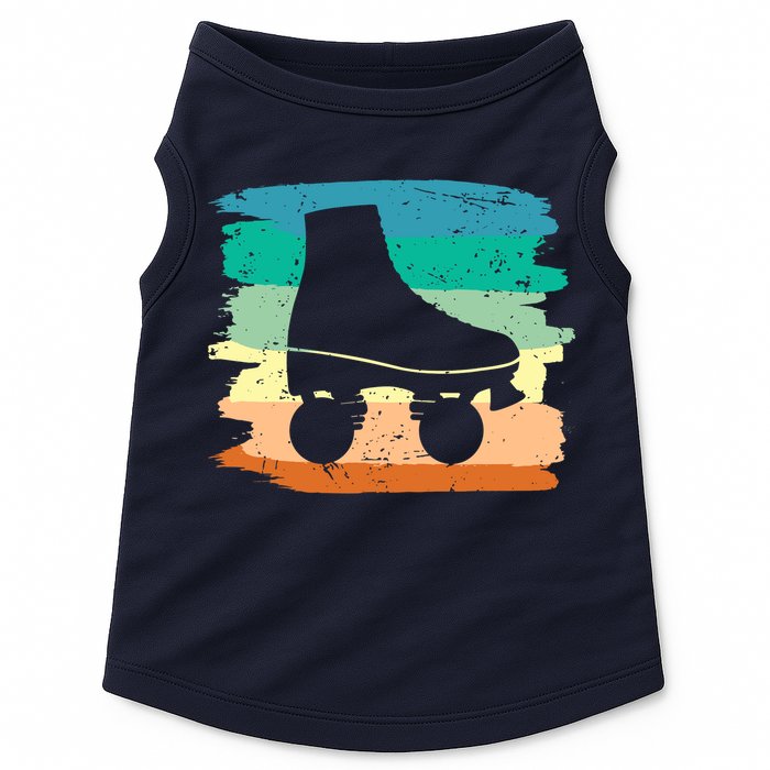 Roller Skating Art 80s Roller Derby Rollerskate Doggie Tank
