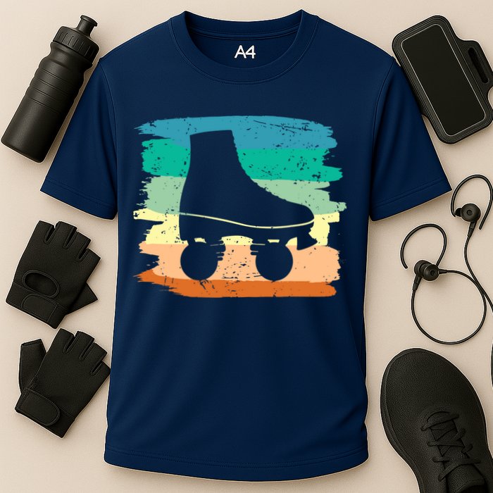 Roller Skating Art 80s Roller Derby Rollerskate Performance Shirt