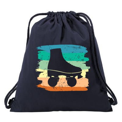 Roller Skating Art 80s Roller Derby Rollerskate Drawstring Bag