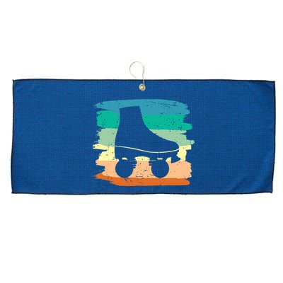 Roller Skating Art 80s Roller Derby Rollerskate Large Microfiber Waffle Golf Towel