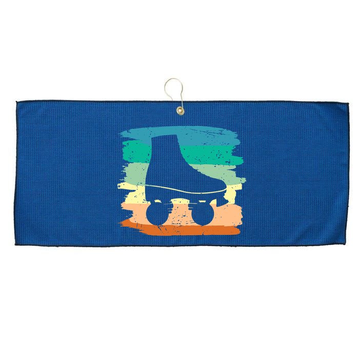 Roller Skating Art 80s Roller Derby Rollerskate Large Microfiber Waffle Golf Towel