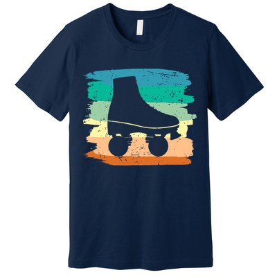 Roller Skating Art 80s Roller Derby Rollerskate Premium T-Shirt