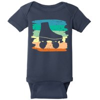 Roller Skating Art 80s Roller Derby Rollerskate Baby Bodysuit